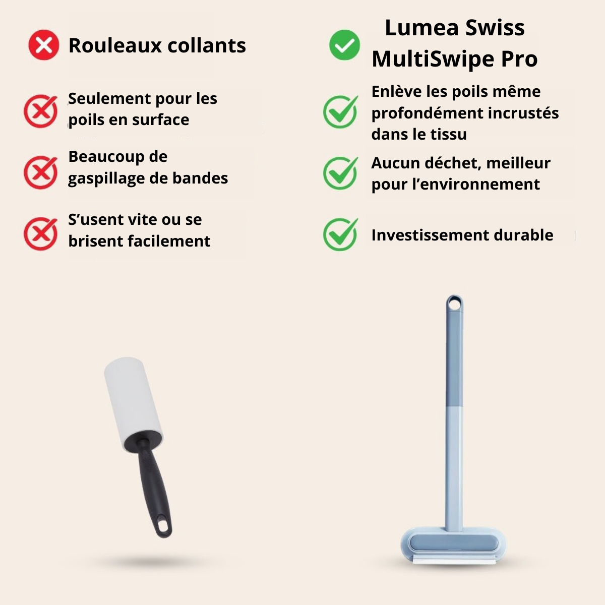 Lumea Swiss® MultiSwipe Pro | Éliminateur de poils d’animaux 3-en-1