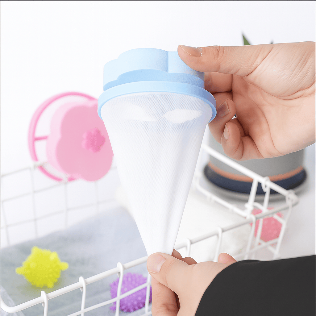 Lot de 4 Capsules Attrape-Poils pour Machine à Laver