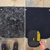 Avant et après sur un tapis d'auto