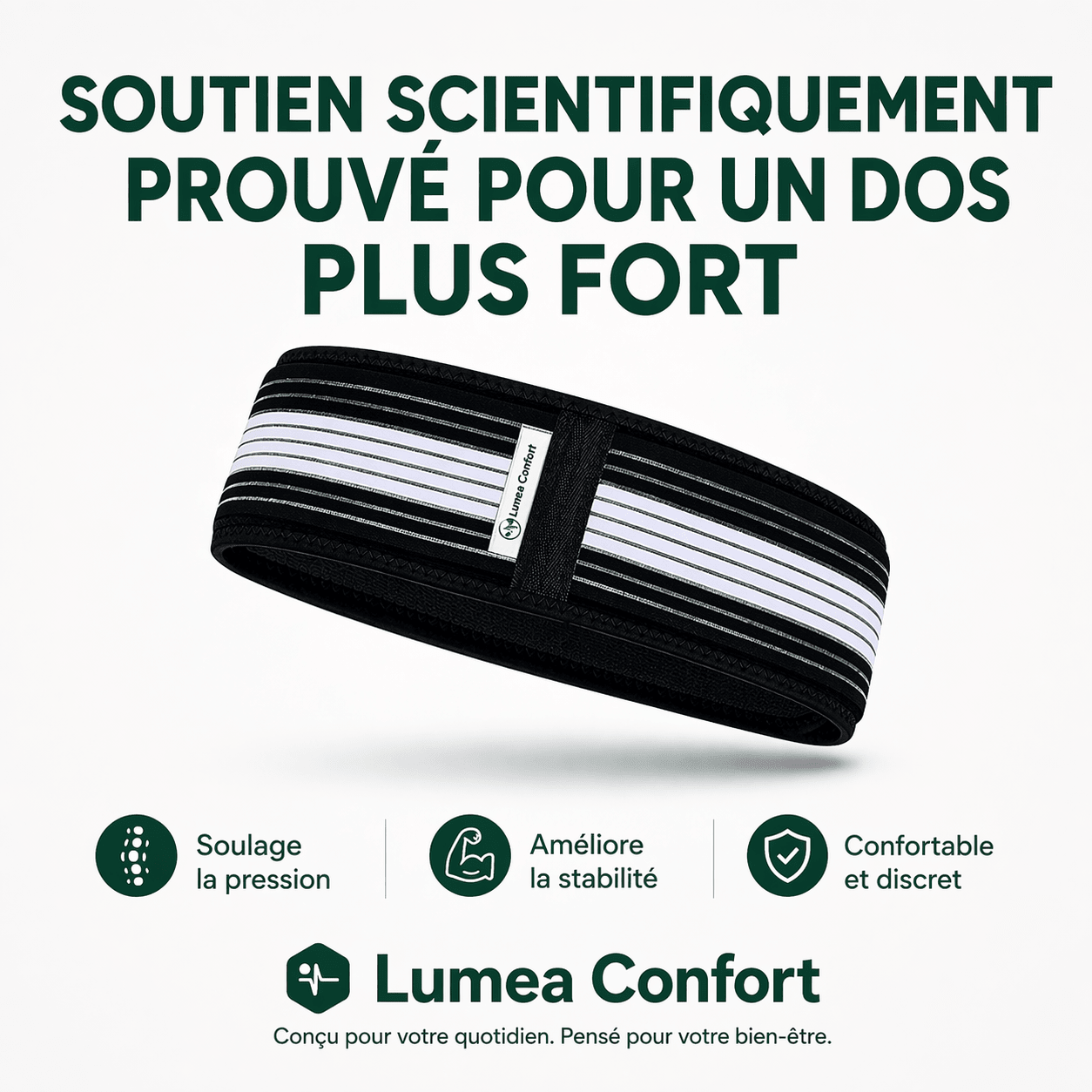 Lumea belt - soutien pour la sciatique et les douleurs lombaires - Luméa Swiss - Québec