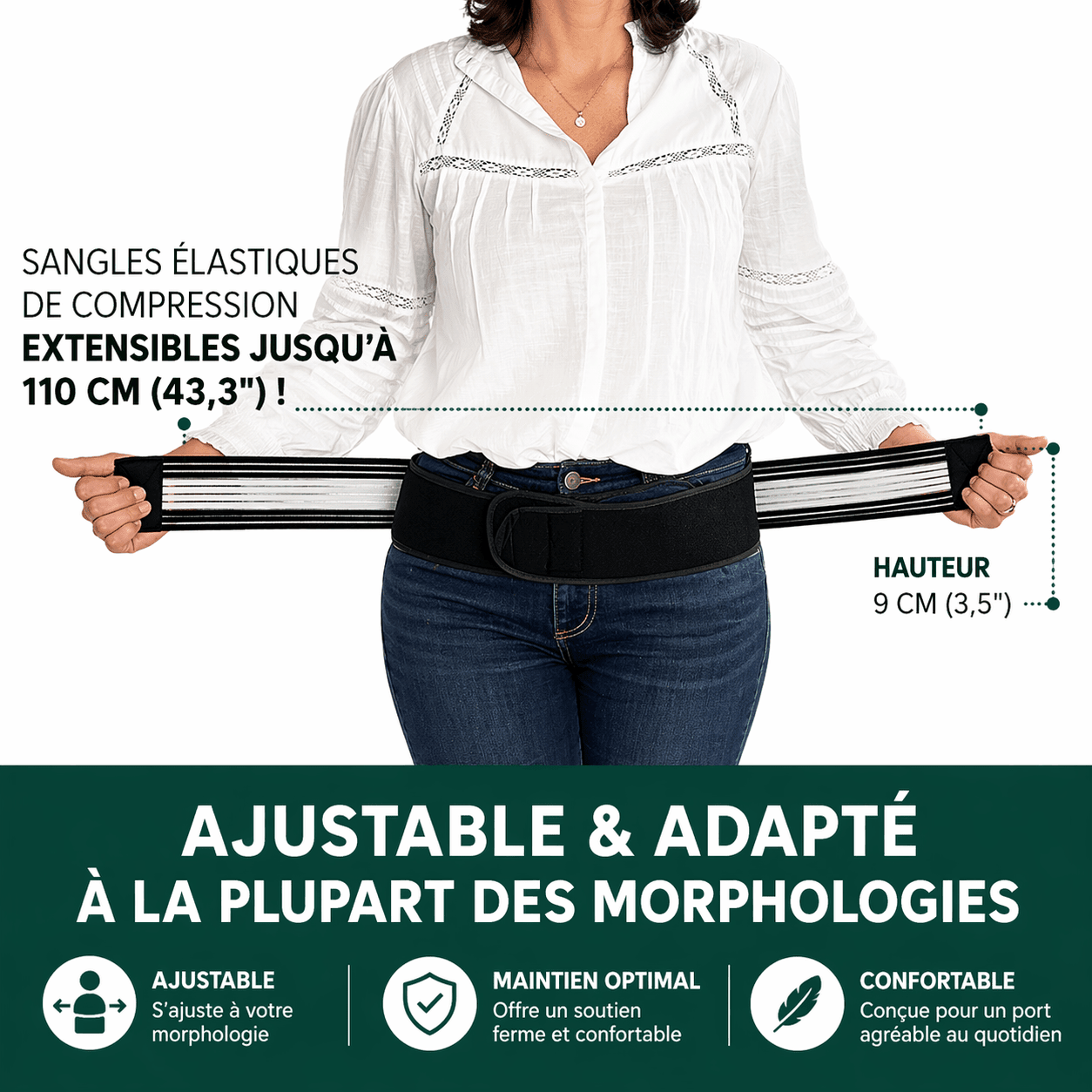 Lumea belt - soutien pour la sciatique et les douleurs lombaires - Luméa Swiss - Québec