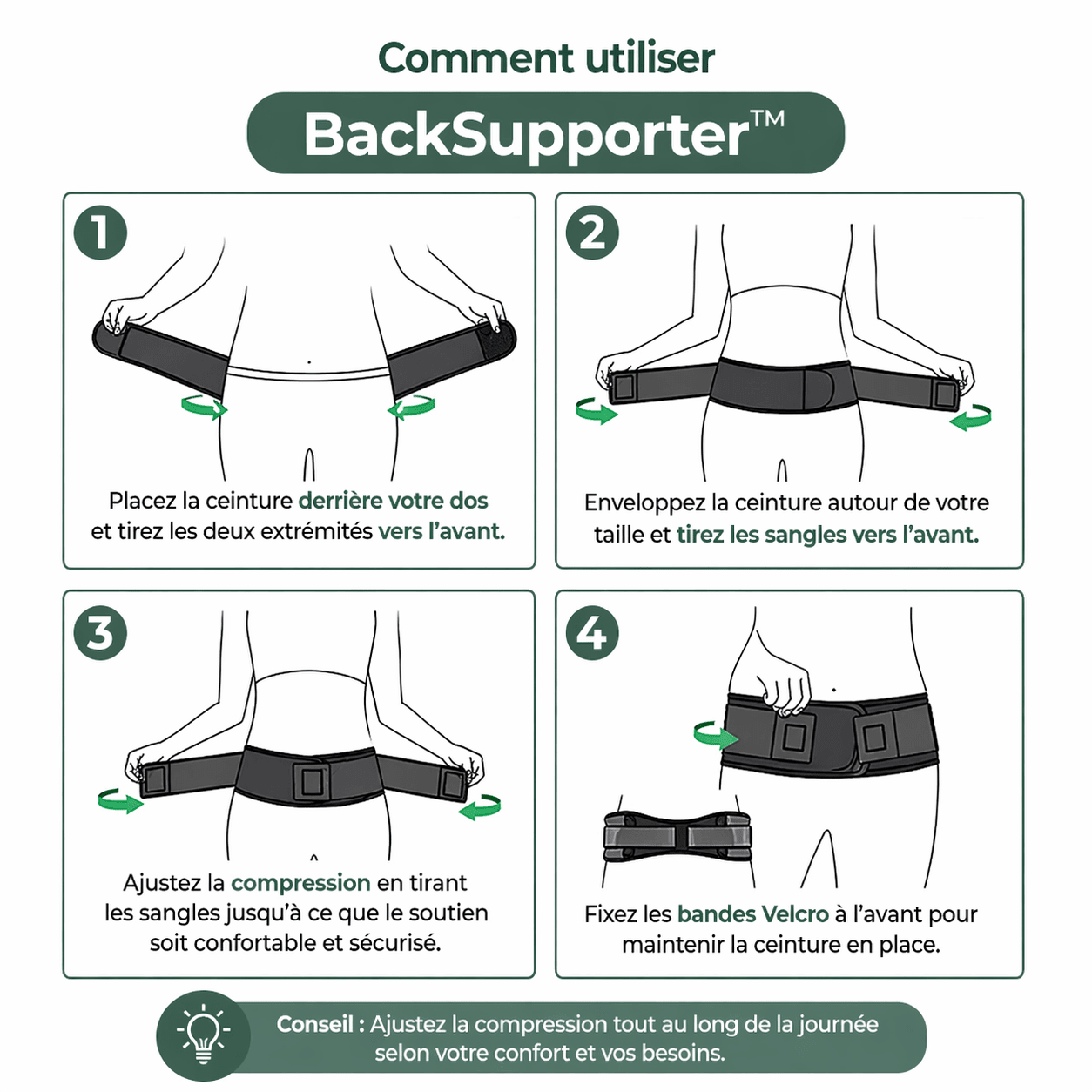 Lumea Belt™ – Support dorsal avancé - Luméa Swiss - Québec