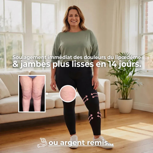 Soulagement immédiat des douleurs du lipœdème et jambes plus lisses en 14 jours