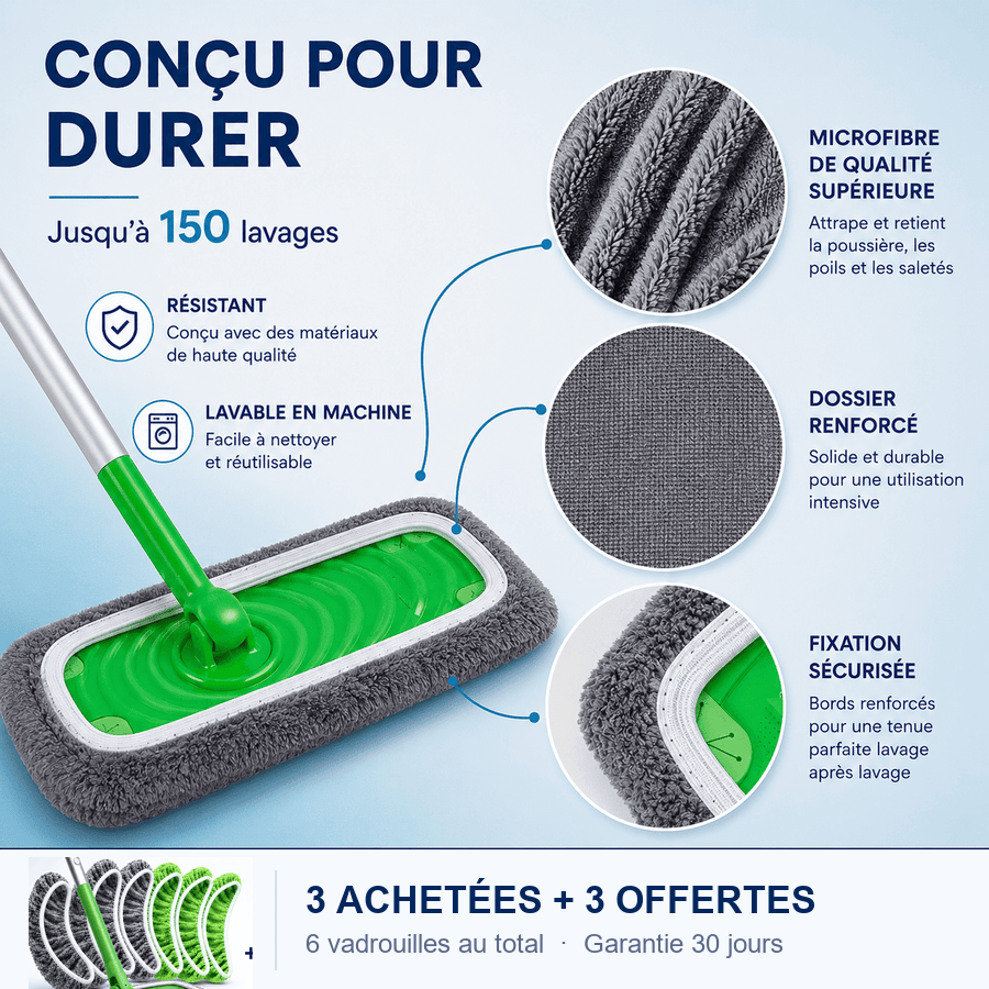 LumeaMop : conçu pour durer, 3 vadrouilles achetées + 3 offertes