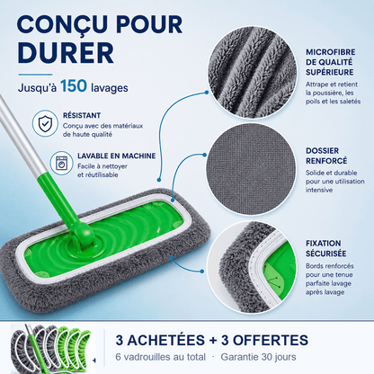 LumeaMop : conçu pour durer, 3 vadrouilles achetées + 3 offertes