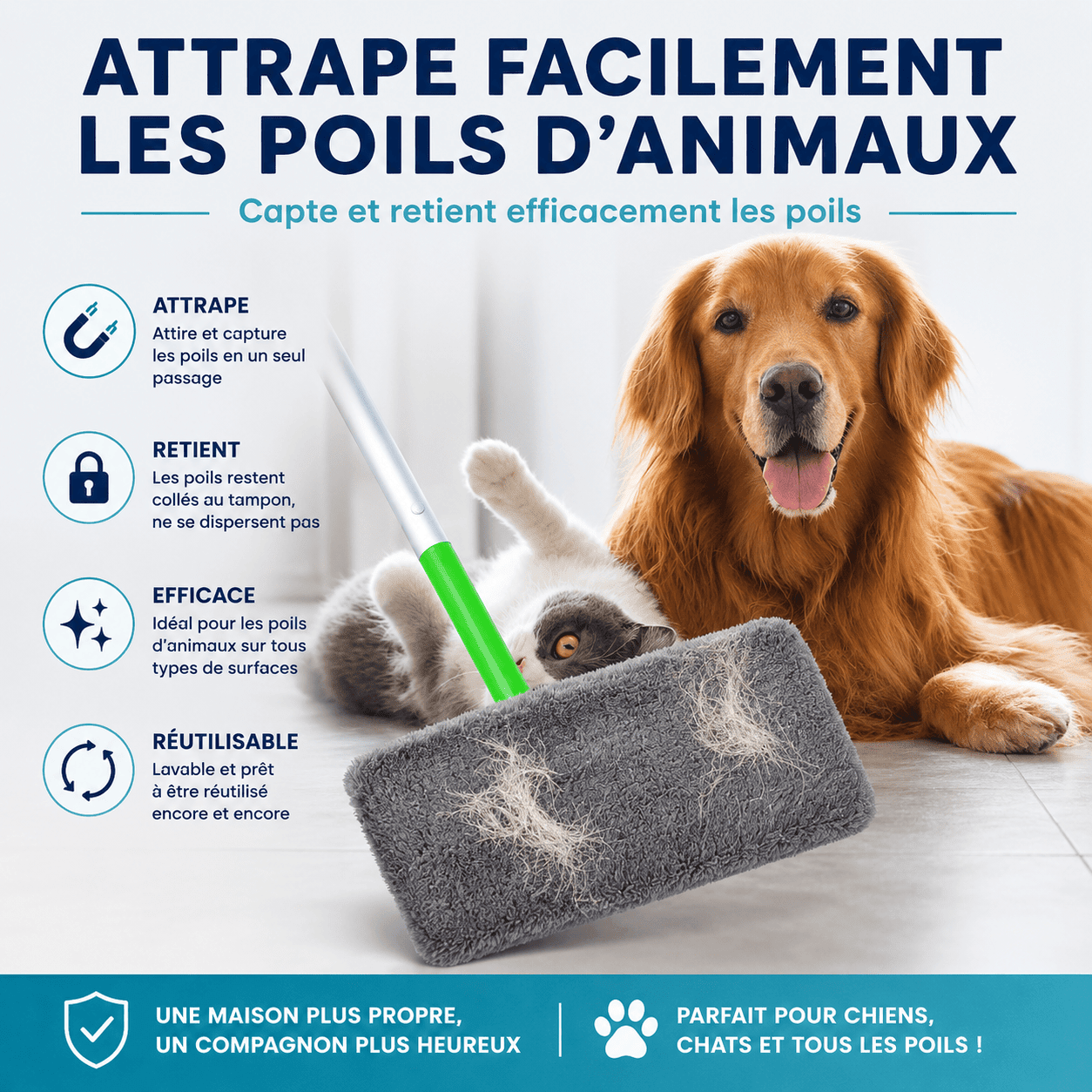 LumeaMop™ Vadrouilles de serpillière réutilisables. - Luméa Swiss - Québec