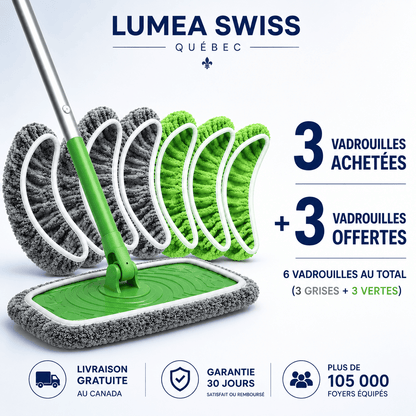 LumeaMop™ Vadrouilles de serpillière réutilisables. - Luméa Swiss - Québec