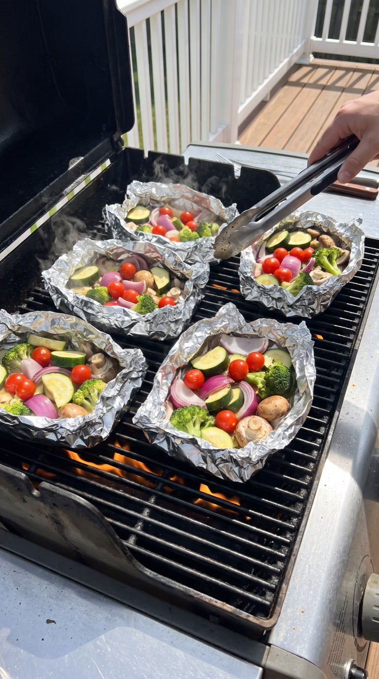 Foliepaket på grillen